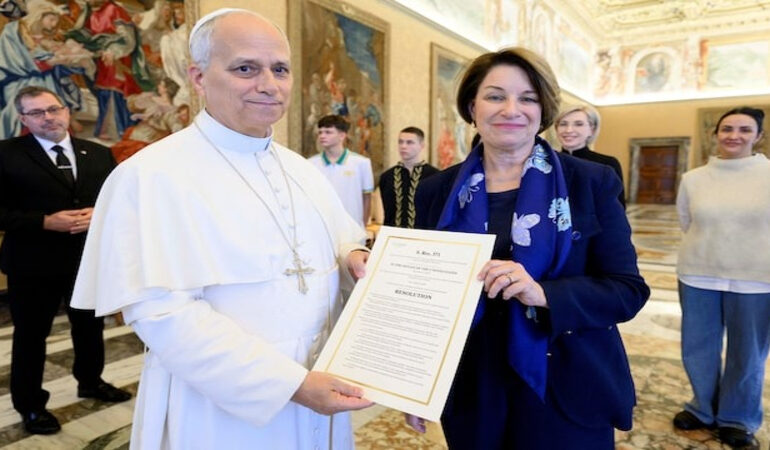 Pope Leo Receives Senate Resolution Honoring Minnesota Parish Victims