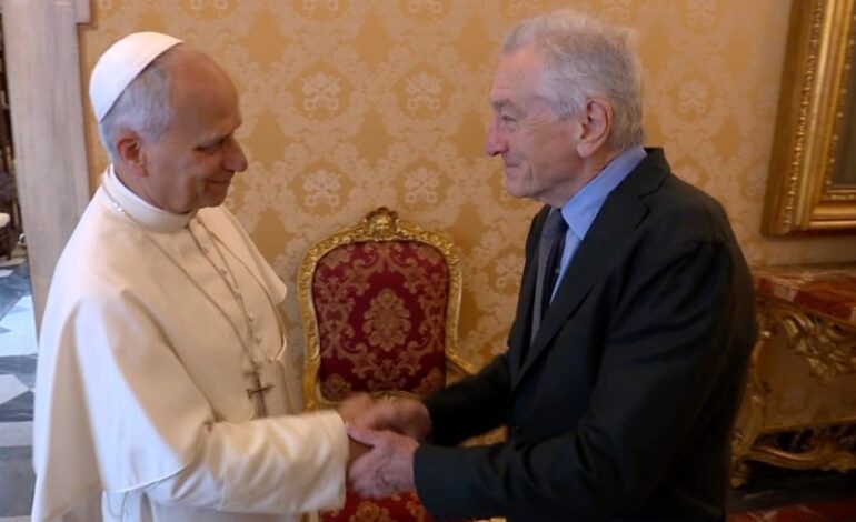 Pope Leo XIV Welcomes Actor Robert De Niro During Visit to the Vatican