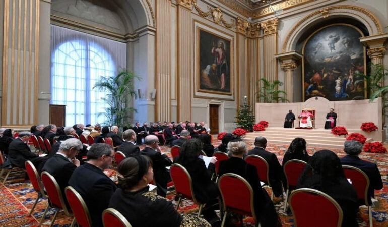 Pope Warns Diplomats of Mounting Pressures on Family and Life