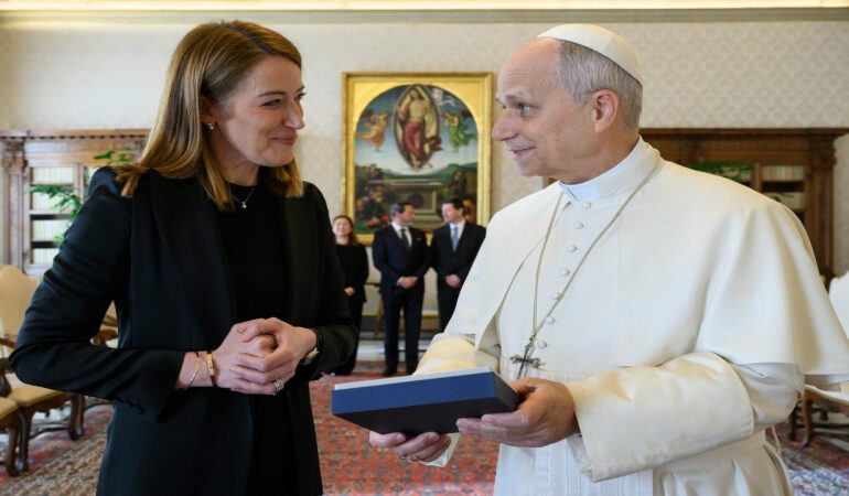 Pope Leo Meets European Parliament President in Vatican