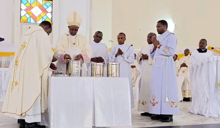 Archbishop Amani Urges Priests to Live Their Calling Fully at Arusha Chrism Mass