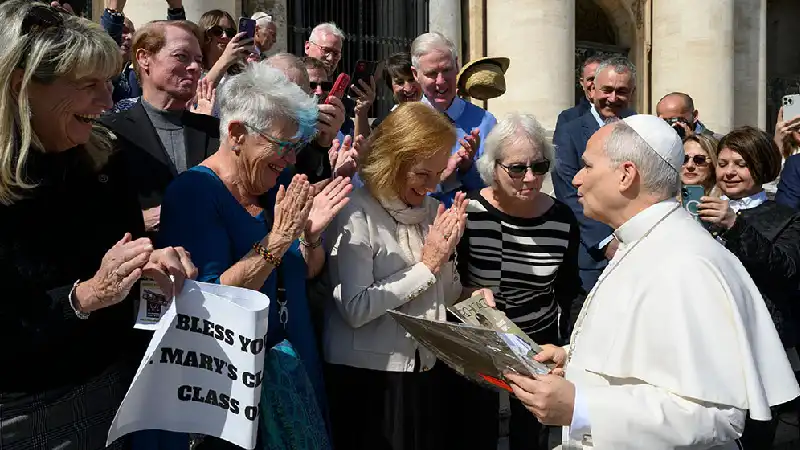 Pope Leo XIV Reunites with Childhood Classmates in Vatican Gathering