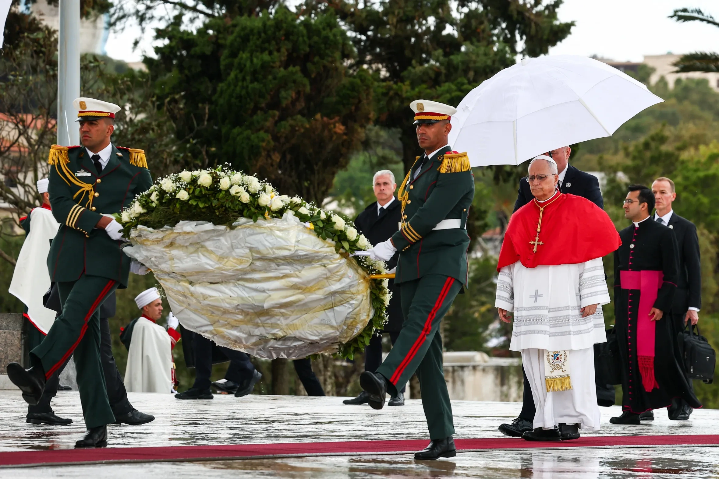 Pope Leo XIV Prays at Bata Memorial for Victims of 2021 Military Base Explosions