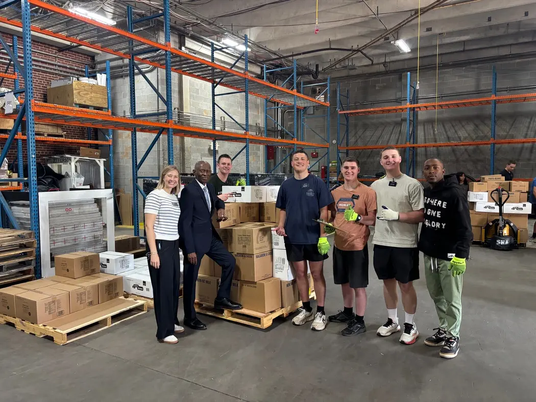 Church food donation in Atlanta honors retiring Morehouse College dean Rev. Lawrence E. Carter