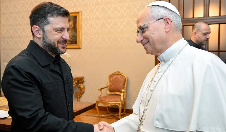 Pope Calls for End to War as He Meets Ukrainian President and Urges Lasting Peace