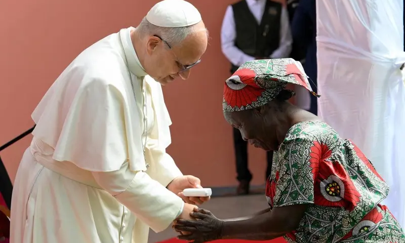 Pope Leo XIV calls for compassion and unity during visit to elderly care home in Angola