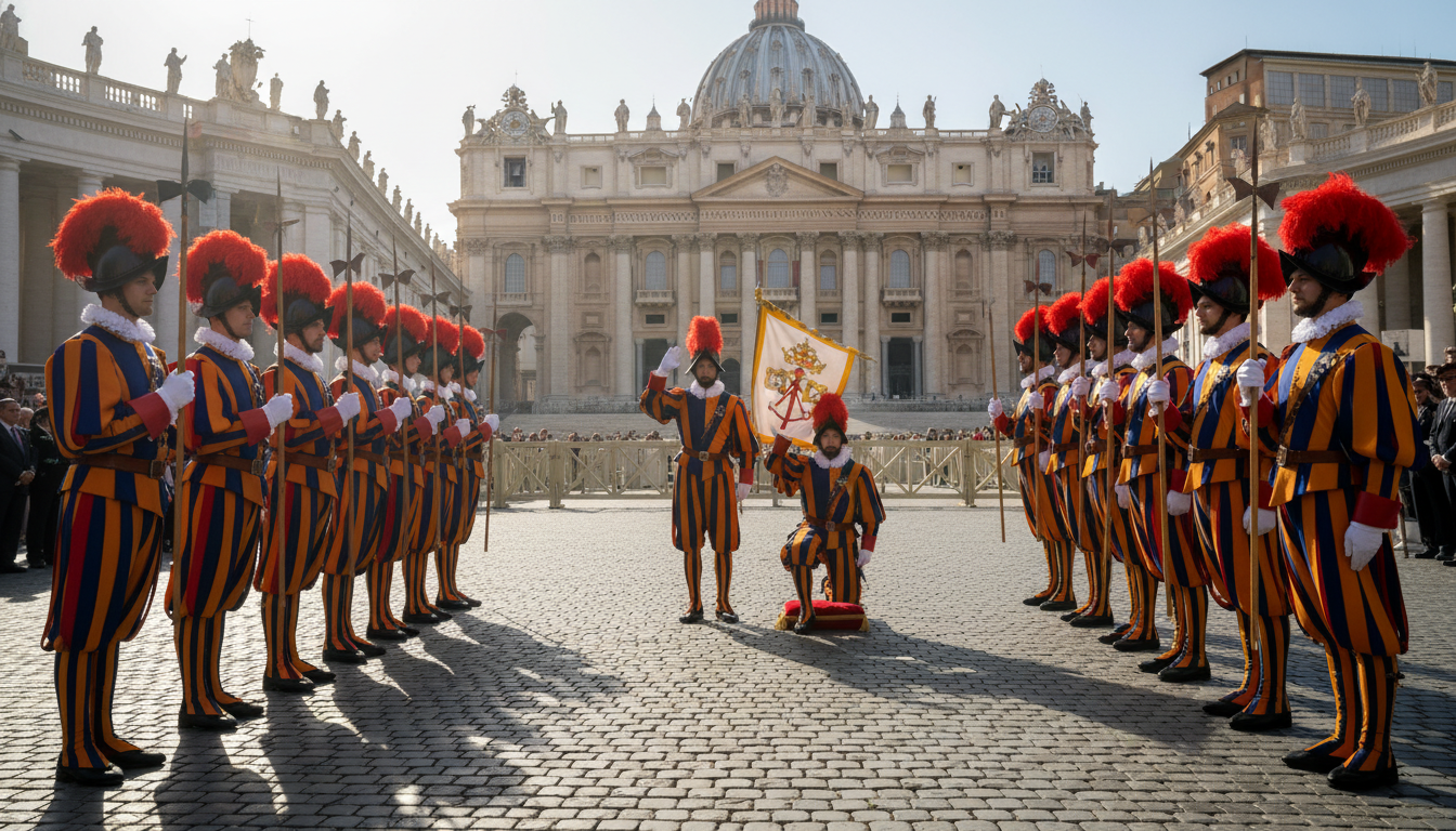 Pope praises Swiss Guards at Vatican swearing-in