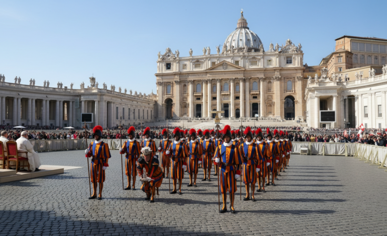 Pope Leo attends Swiss Guard oath ceremony in Rome