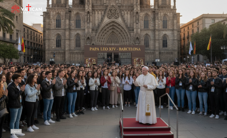 Pope Leo XIV in Barcelona urges youth to long for more