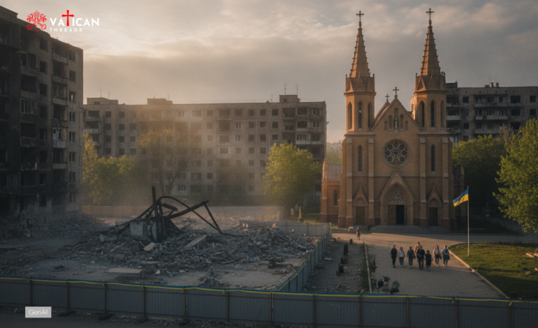 Archbishop Gallagher Kyiv visit urges prayer for peace