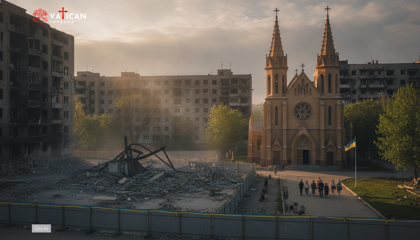Archbishop Gallagher Kyiv visit urges prayer for peace